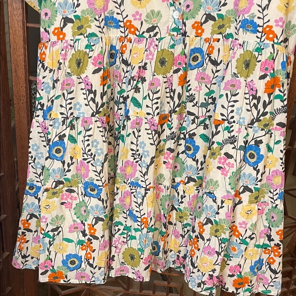 Floral Short Sleeve Mini Dress - White Multi - Picture 4 of 9